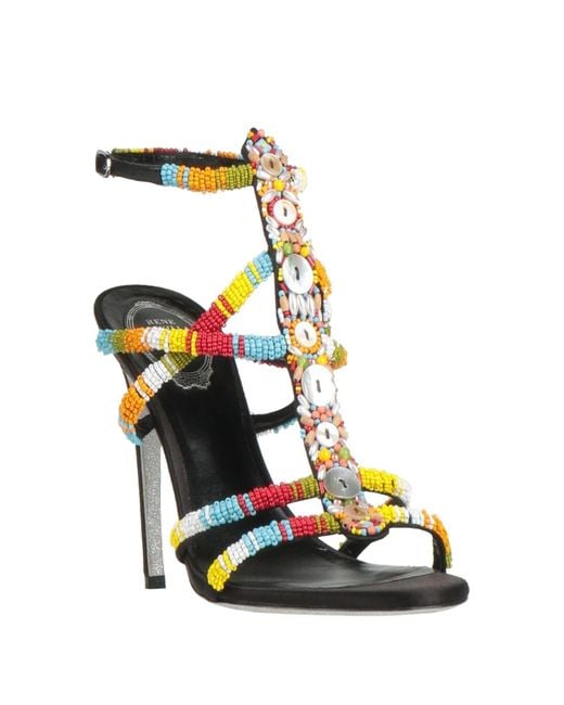 Rene Caovilla Black Sandals