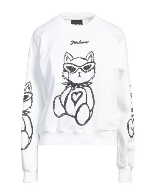 Sudadera DISCLAIMER de color White