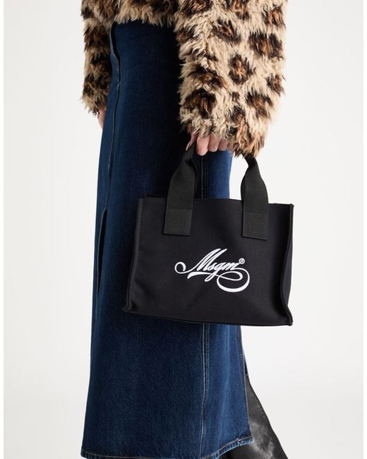 MSGM Black Handbag Cotton, Polyester