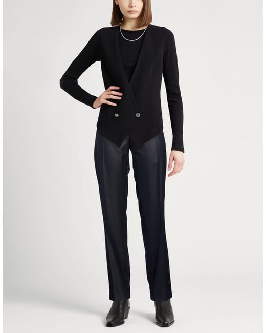 Peserico Blue Sign Pants Polyester, Viscose, Elastane
