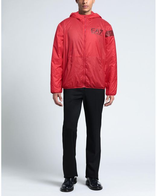 Red best sale ea7 coat