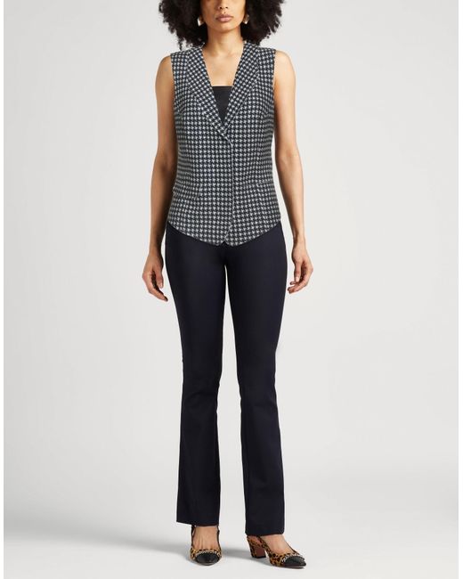 Norma Kamali Gray Tailored Vest Polyester, Elastane
