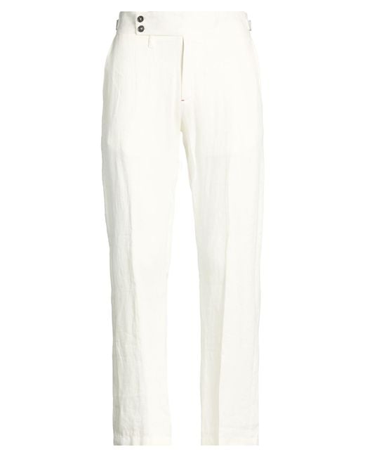 Isaia White Pants for men