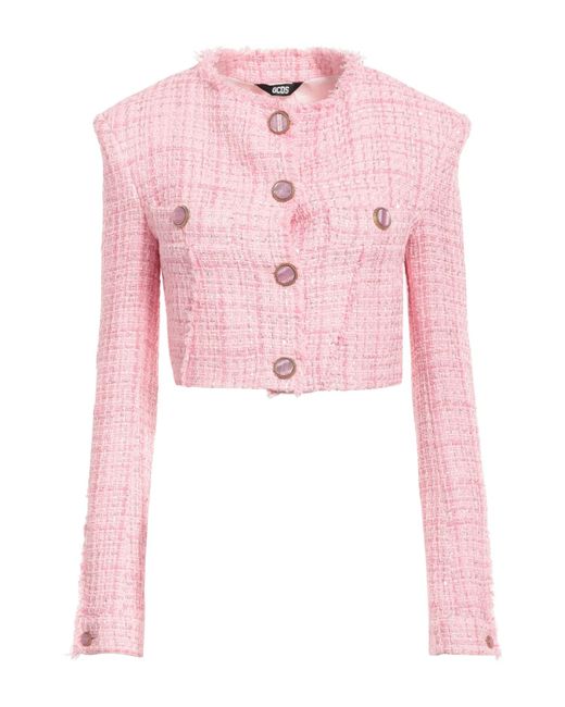 Gcds Pink Jacket Cotton, Polyester, Acrylic, Polyamide