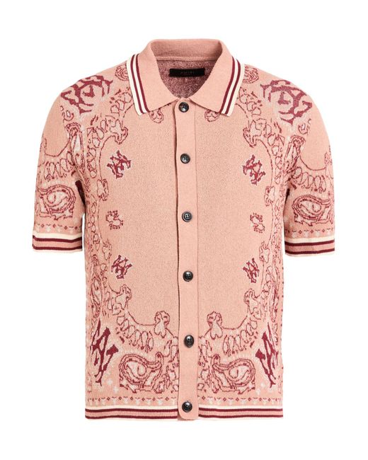 Amiri Pink Cardigan Cotton, Viscose, Polyamide for men