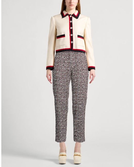 Lanvin Gray Pants Acrylic, Cotton, Wool, Polyester