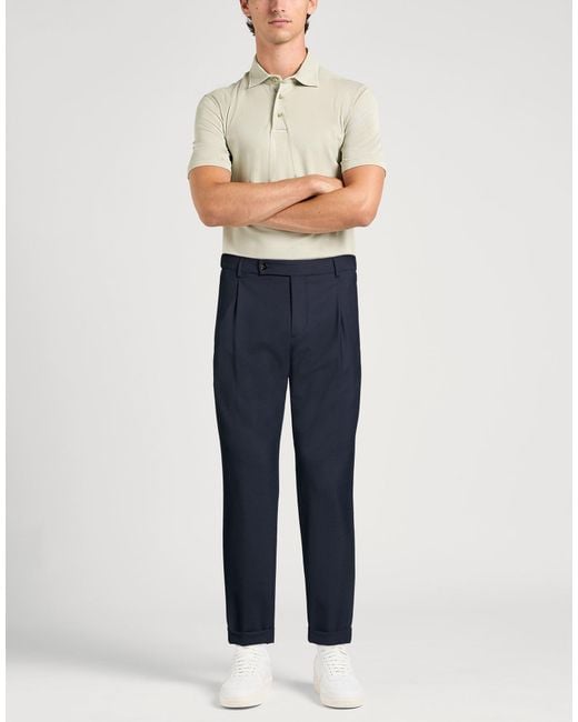 Berwich Blue Pants Polyester, Virgin Wool, Elastane for men