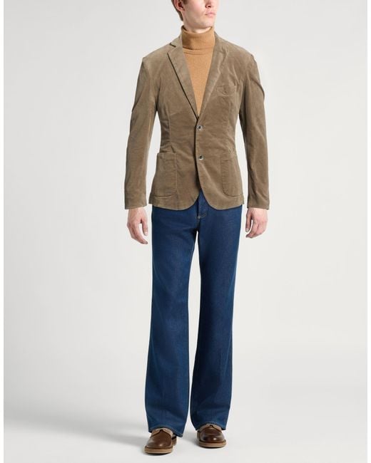 120% Lino Brown Blazer for men