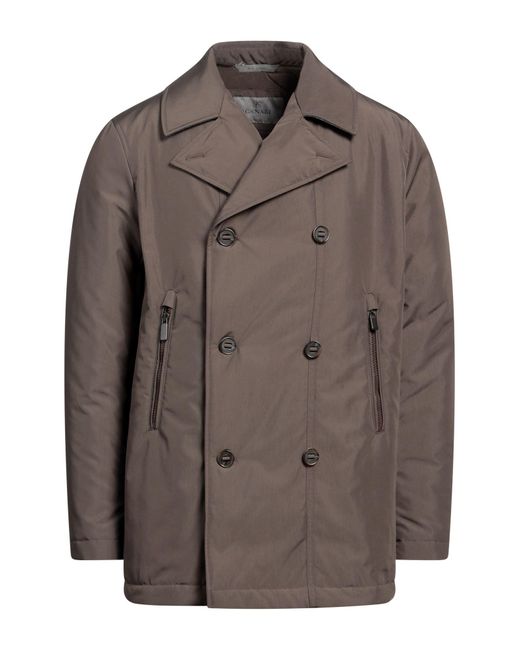 Canali Brown Overcoat & Trench Coat for men