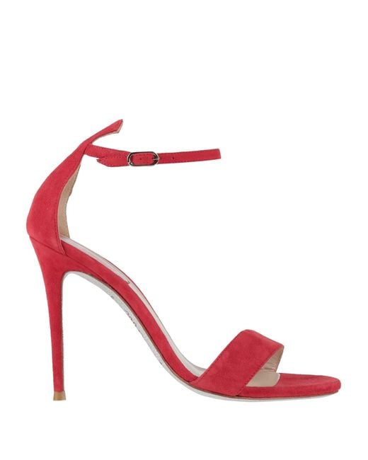 Rene Caovilla Red Sandals Leather