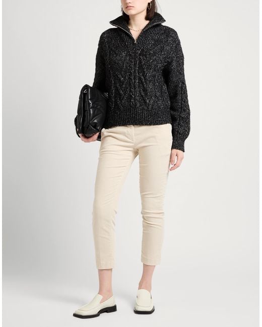 Dondup White Ivory Pants Cotton, Lyocell, Elastane