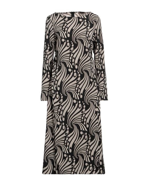 Maliparmi Gray Midi Dress