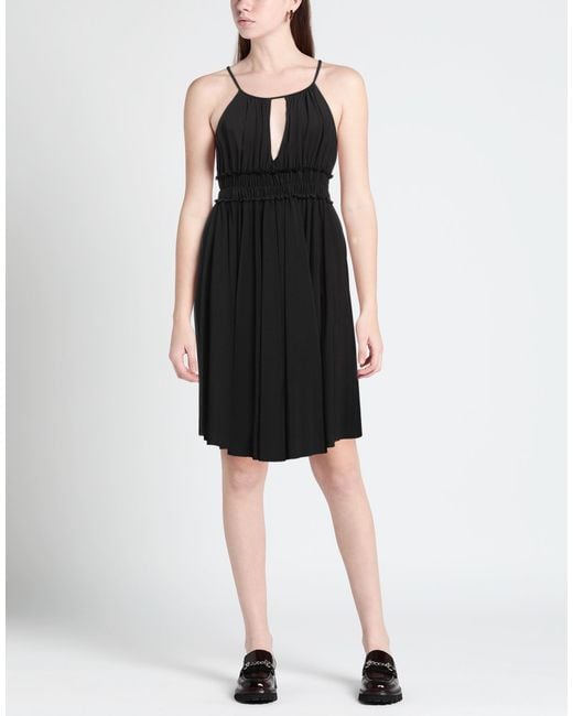 White Wise Black Midi Dress