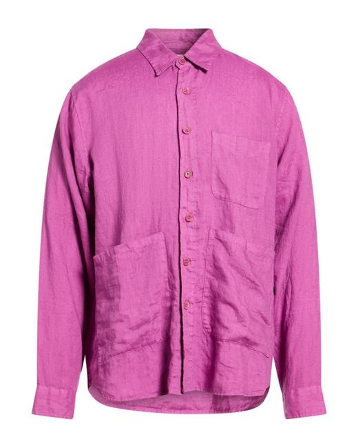 Aspesi Pink Mauve Shirt Linen for men
