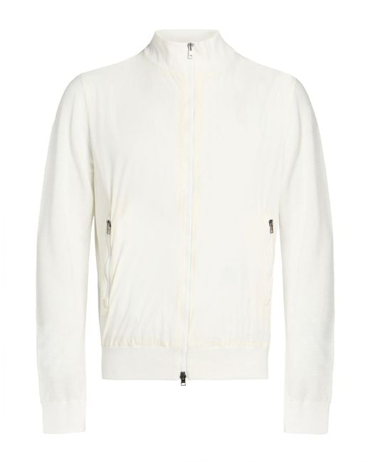 Herno White Ivory Jacket Cotton, Polyamide for men
