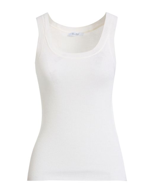 Max Mara White Top Virgin Wool
