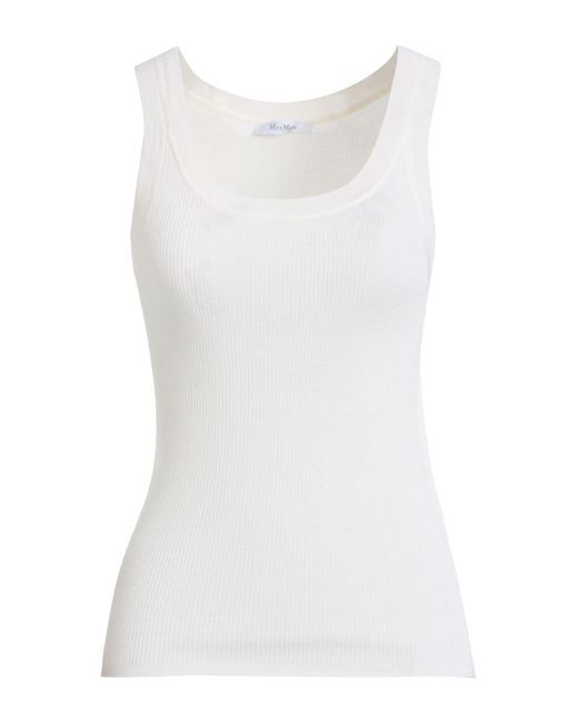 Max Mara White Top Virgin Wool