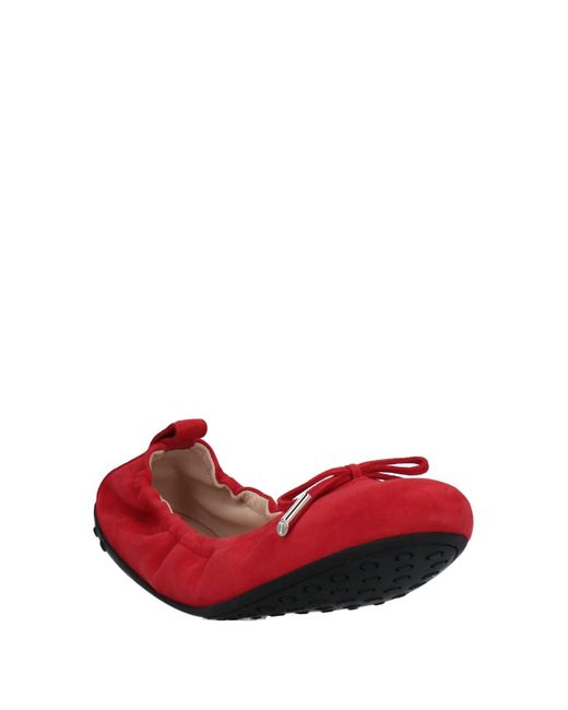 Tod's Red Ballet Flats