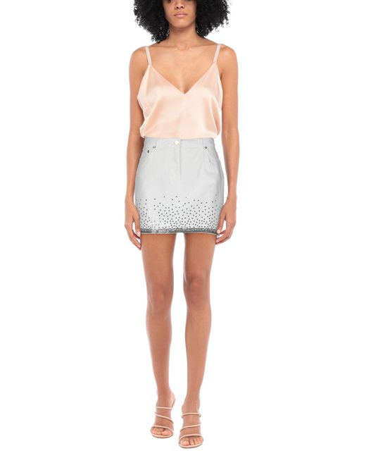 Alberta Ferretti Gray Denim Skirt