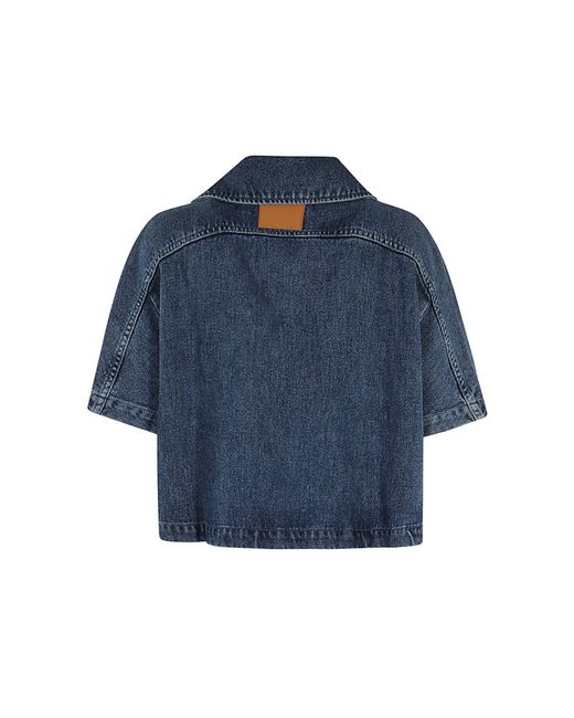 Camicia Jeans di Erika Cavallini Semi Couture in Blue