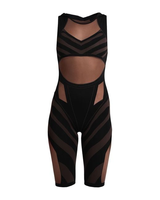 GCDS X WOLFORD Black Playsuit Polyamide, Elastane