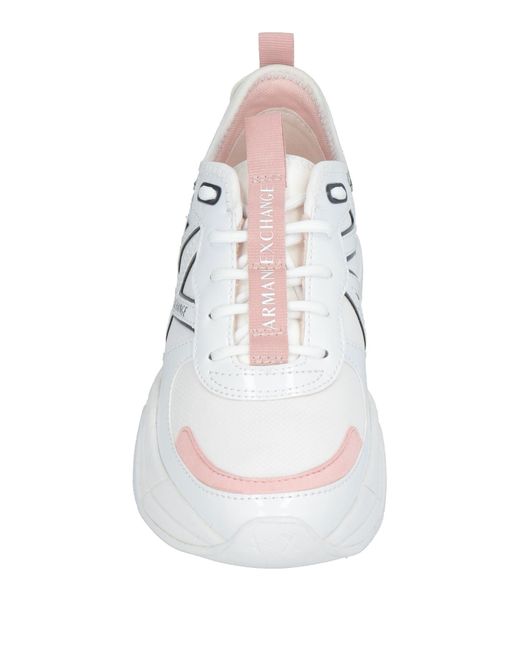 ARMANI EXCHANGE White Sneakers Polyester, Polyurethane