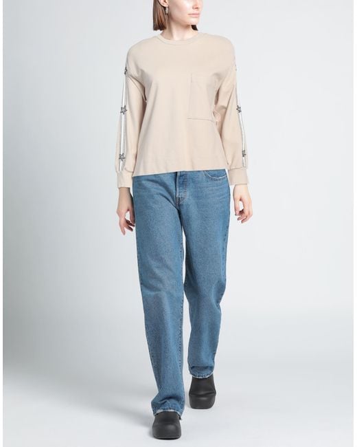 Shirtaporter Natural Sweatshirt Viscose, Nylon, Elastane