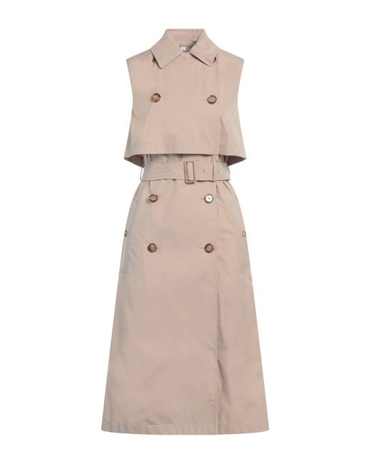 Burberry Natural Overcoat & Trench Coat Cotton, Polyester