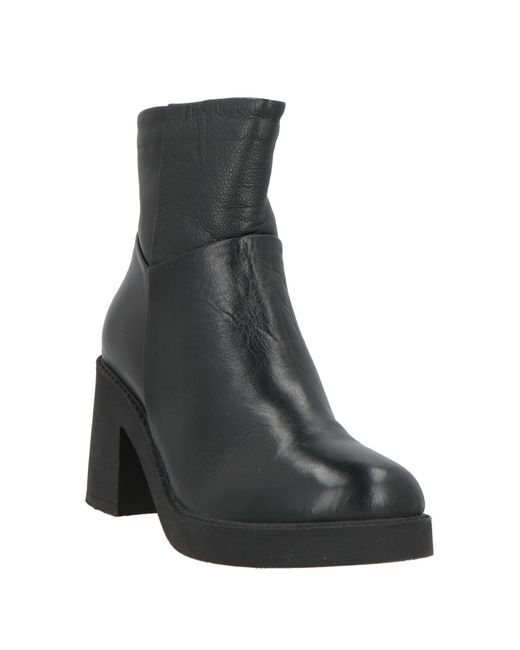 BUENO Black Ankle Boots Leather