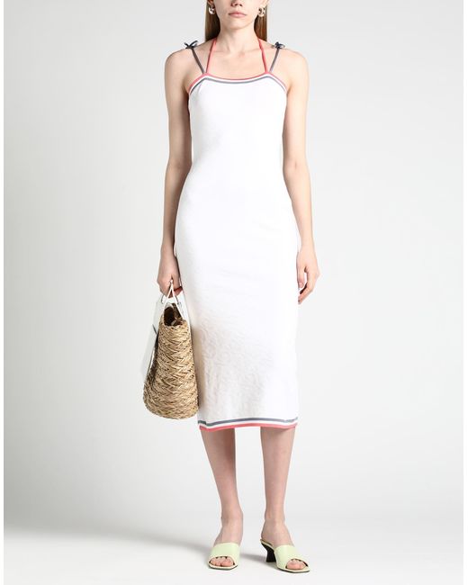 Fendi White Midi-Kleid