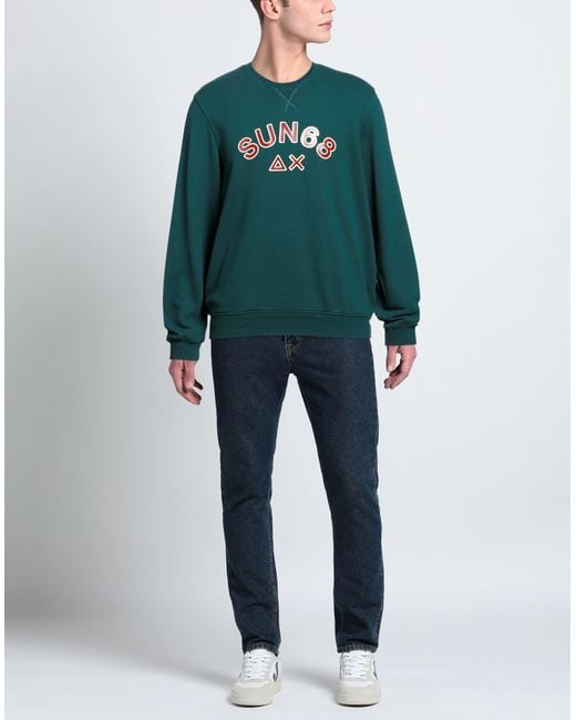 Sun 68 Green Sweatshirt for men