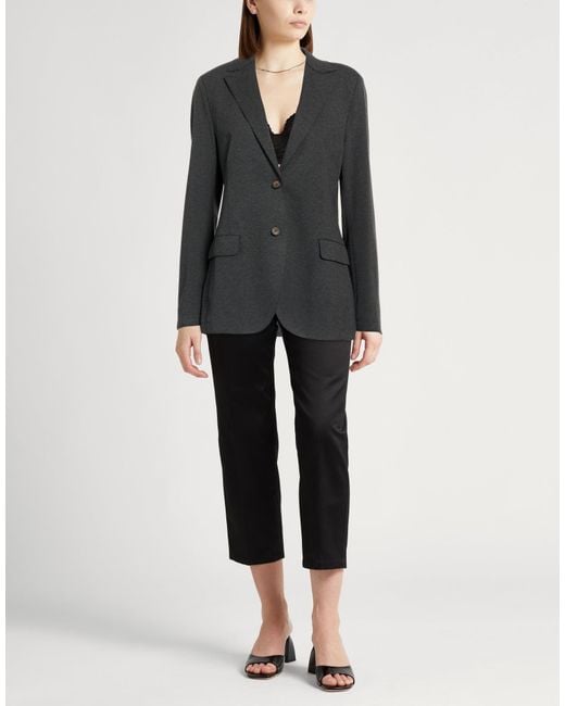 Eleventy Black Blazer Viscose, Polyamide, Elastane