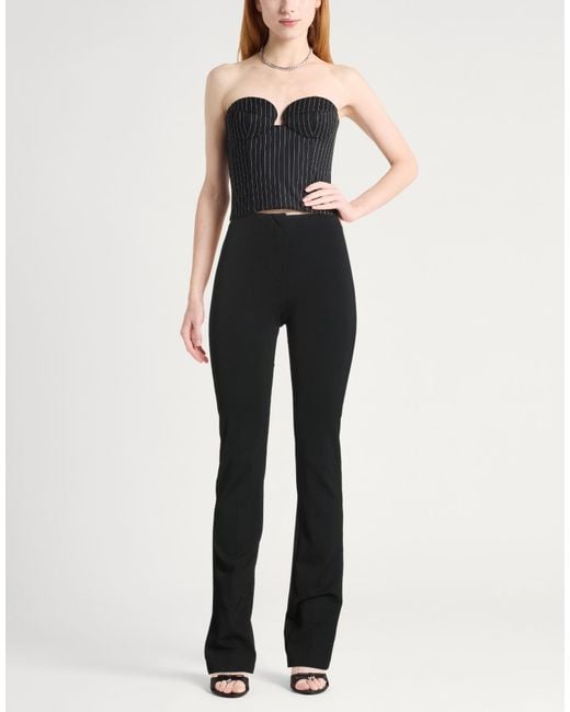 Sportmax Black Pants Viscose, Polyamide, Elastane