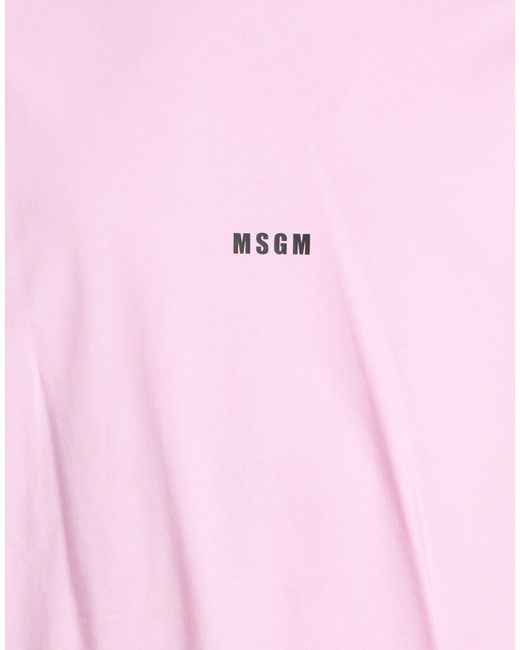 MSGM Pink T-Shirts for men