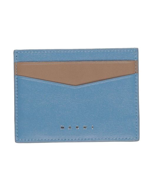 Marni Blue Cardholder Cow Leather