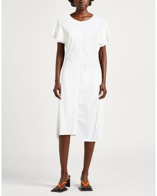 High White Midi Dresses