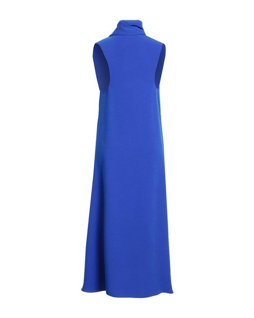 Ferragamo Blue Midi Dress Polyester