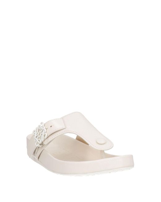 Loewe White Anagram Sandal
