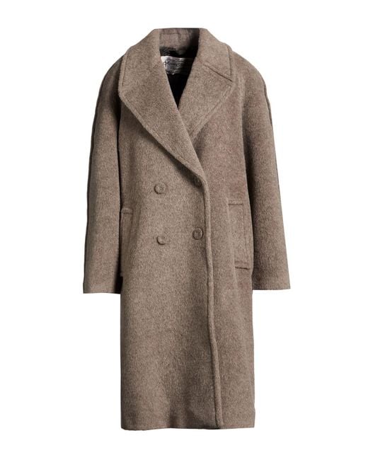 Acne Brown Coat Alpaca Wool, Nylon, Wool