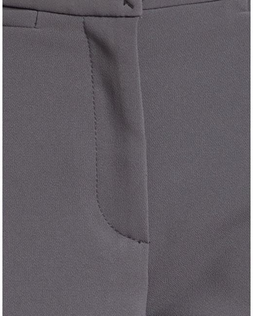 Elisabetta Franchi Gray Lead Pants Polyester, Elastane