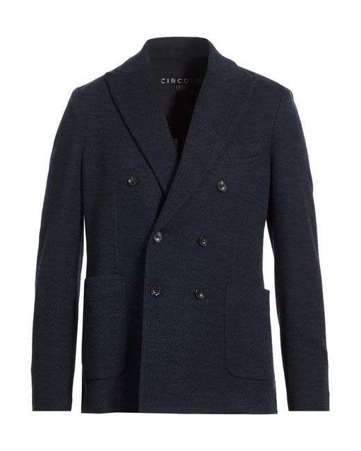 Circolo 1901 Blue Blazer Virgin Wool, Cotton for men