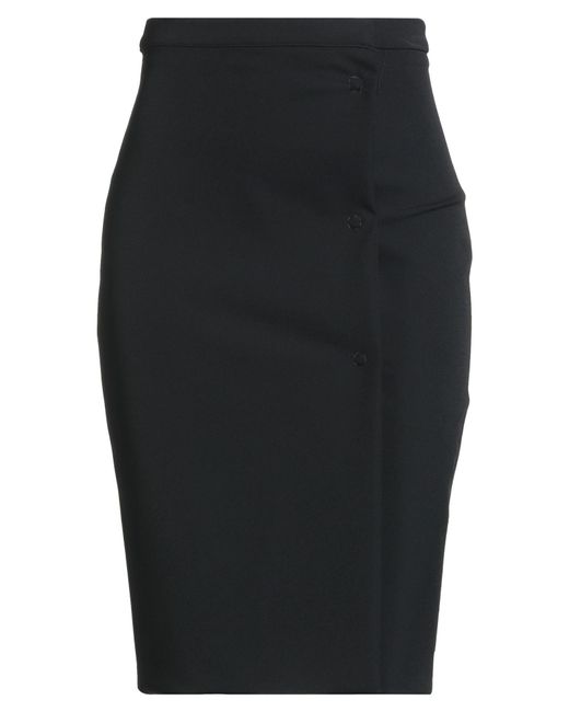Compagnia Italiana Black Midi Skirt Polyamide, Elastane