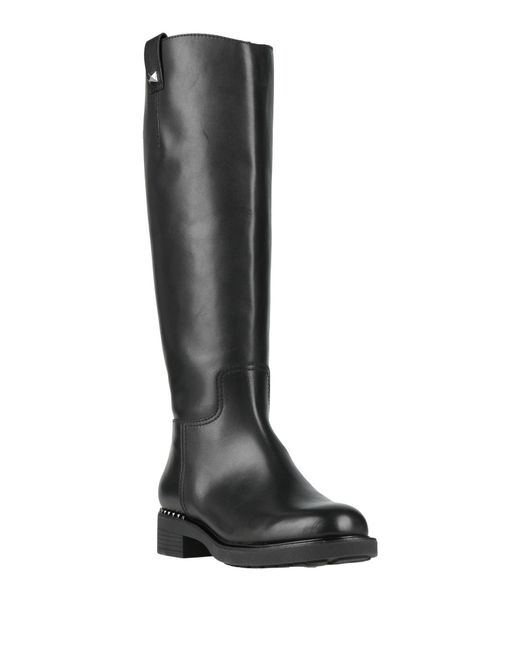 Ash Black Boot Leather