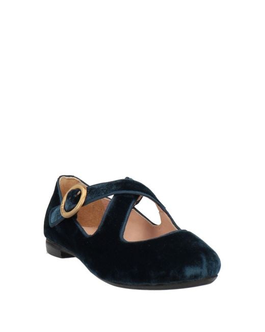 Maliparmi Blue Ballet Flats Textile Fibers