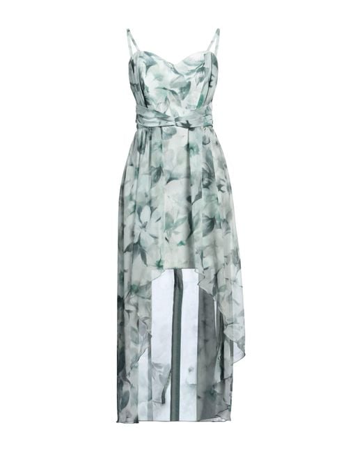 Rinascimento Blue Midi Dress Polyester, Elastane