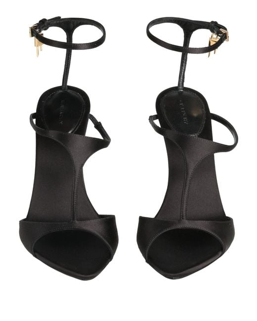 Givenchy Black G Lock Leather Sandals