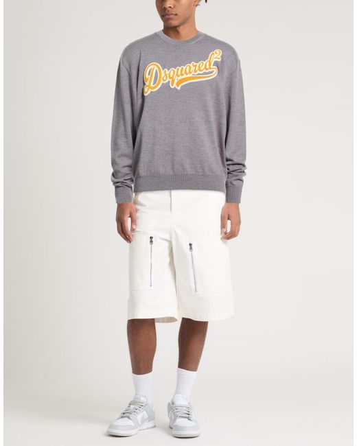 DSquared² Gray Sweater Virgin Wool for men