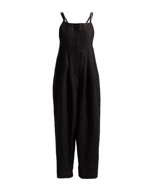 Bode Black Jumpsuit Linen