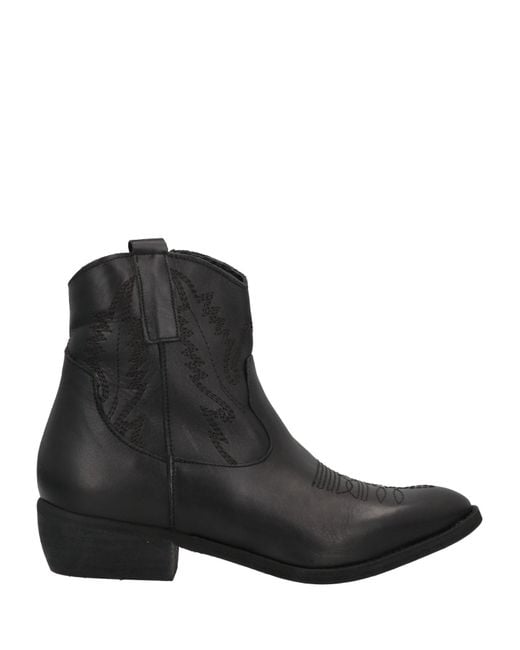 Divine Follie Black Ankle Boots