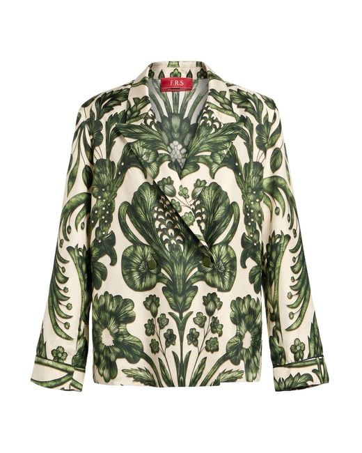 F.R.S For Restless Sleepers Green Blazer Silk